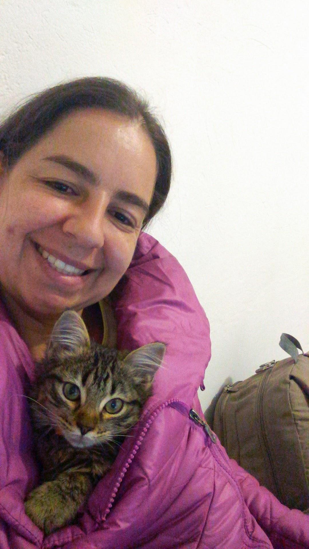 Manuela and tiger cat